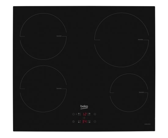 Beko HII64400MT hob Black Built-in 60 cm Sealed plate 4 zone(s)