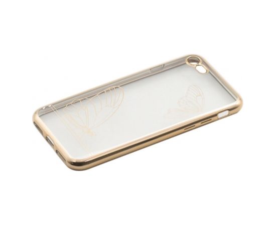 Tellur Cover Silicone for iPhone 7 Butterfly gold