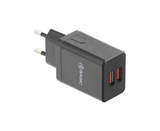 Tellur Basic Wall charger HC204 2xUSB, 2.4A, black