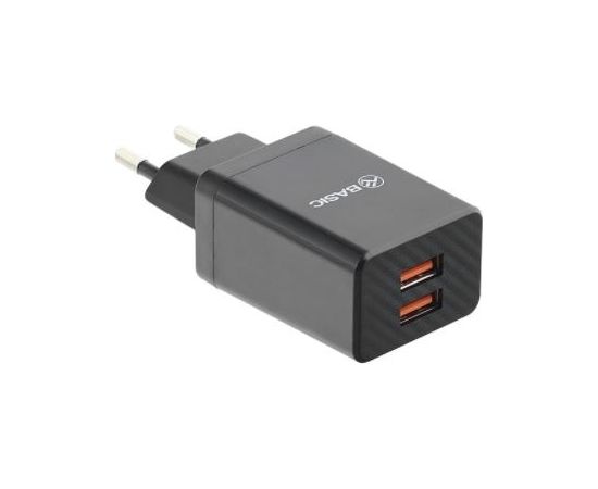 Tellur Basic Wall charger HC204 2xUSB, 2.4A, black