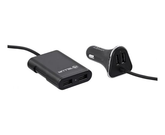 Tellur Car Charger with extension, 4*USB, 9.6A, 1.8m black