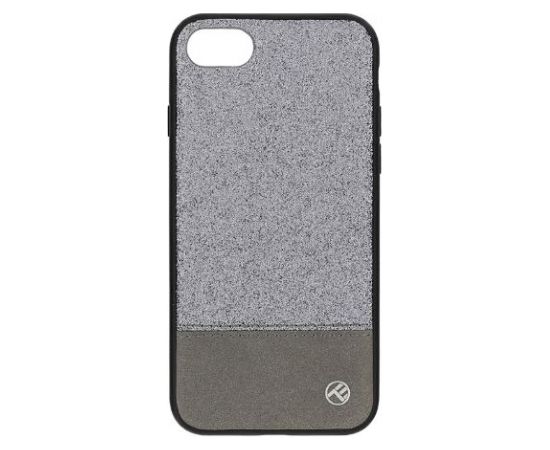 Tellur Cover Synthetic Leather Glitter II for iPhone 8 silver