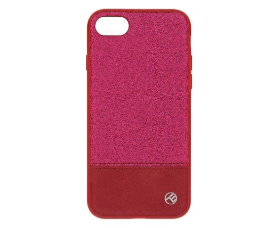 Tellur Cover Synthetic Leather Glitter II for iPhone 8 pink