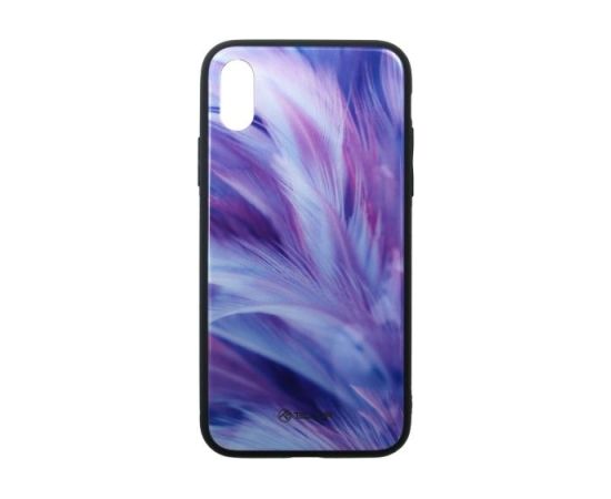 Tellur Cover Glass print for iPhone XS feather