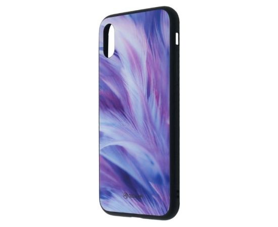 Tellur Cover Glass print for iPhone XS feather