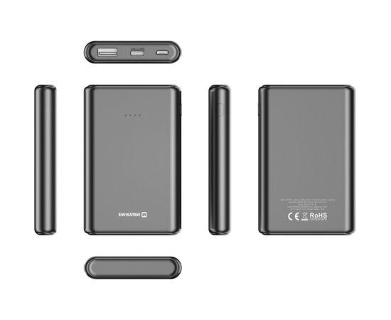 Swissten Line Power Banka Ārējās Uzlādes Baterija USB / USB-C / Micro USB / 10W / 5000 mAh