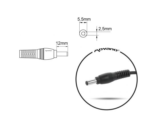 notebook charger mitsu 19v 3.95a (5.5x2.5) - toshiba, compaq, hp, asus