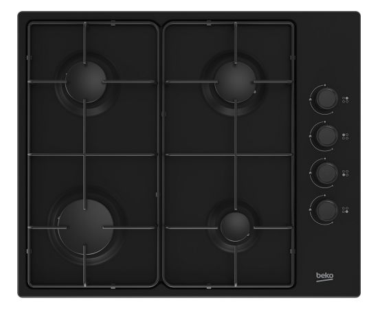 Beko HIBG64120SB hob Black Built-in 60 cm Gas 4 zone(s)