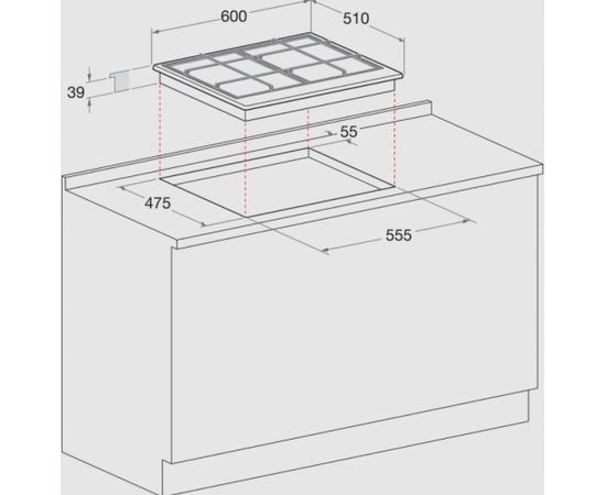 Gas hob Whirlpool GMT 6422 OW