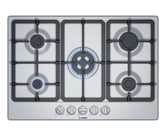 Bosch Serie 4 PGQ7B5B90 hob Stainless steel Built-in 75 cm Gas 5 zone(s)