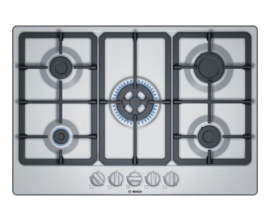 Bosch Serie 4 PGQ7B5B90 hob Stainless steel Built-in 75 cm Gas 5 zone(s)