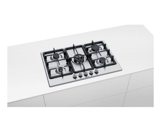 Bosch Serie 4 PGQ7B5B90 hob Stainless steel Built-in 75 cm Gas 5 zone(s)