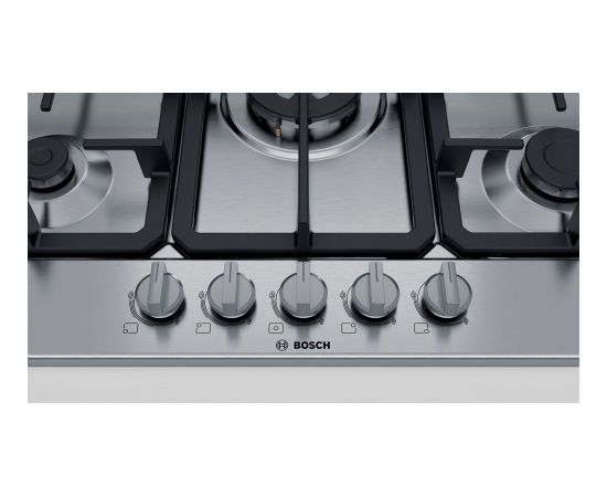 Bosch Serie 4 PGQ7B5B90 hob Stainless steel Built-in 75 cm Gas 5 zone(s)