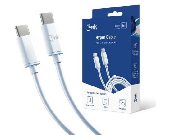 3MK  
 
       Accessories Hyper Cable C to C 2m 100W 
     White