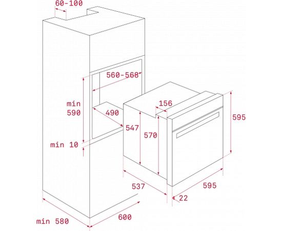 Built in oven Teka HLB8600SM Urban Steam Grey Cepeškrāsnis, iebūvējamas