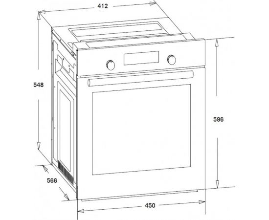 Integrated oven Schlosser OE459DTY