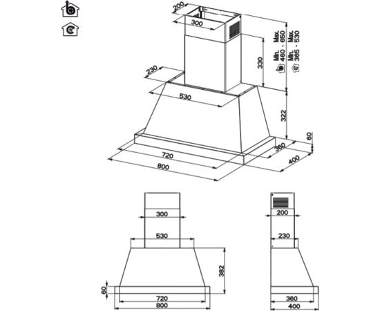 Hood Faber THEA EV8 WH MATT A80 SC