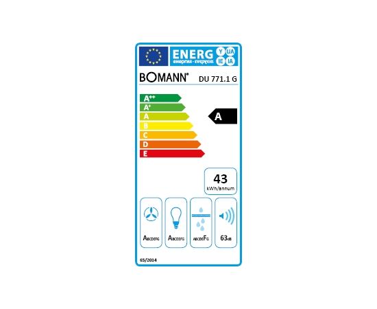 Bomann DU771.1GW white Tvaika nosūcējs Tvaika nosūcēji