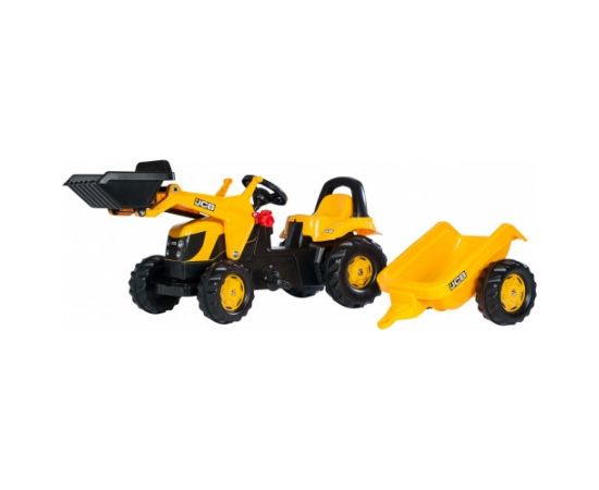Rolly Toys Pedāļu traktors ar kausu  un piekabi Rolly Kid JCB 023837  (2,5-5 gadiem) Vācija