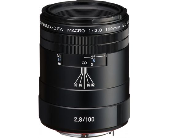 HD Pentax D-FA 100mm f/2.8 Macro ED AW lens, black