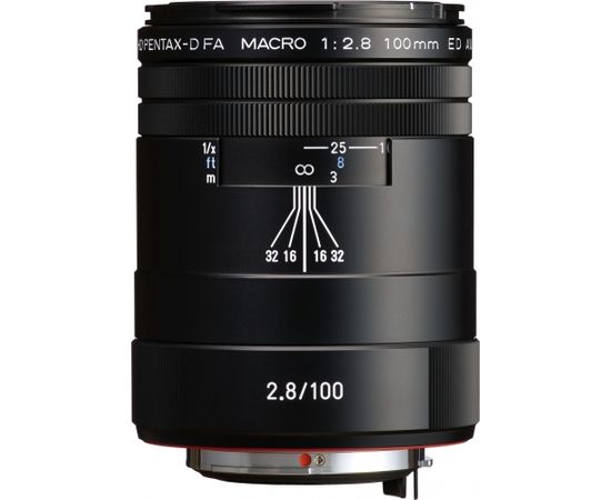 HD Pentax D-FA 100mm f/2.8 Macro ED AW lens, black