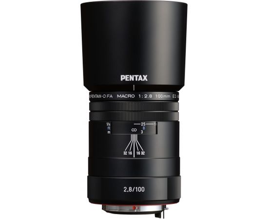 HD Pentax D-FA 100mm f/2.8 Macro ED AW lens, black