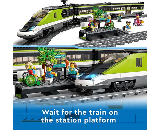 LEGO City 60337 Express Passenger Train pasažieru ātrvilciens