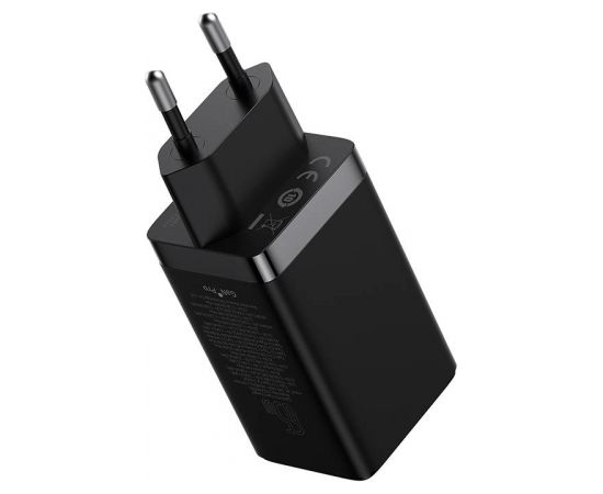 Baseus GaN5 Pro wall charger 2xUSB-C + USB, 65W (black)