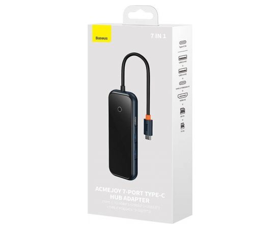 Hub 7in1 Baseus AcmeJoy Series USB-C to 2xUSB 3.0 + HDMI + USB 2.0 + USB-C PD + SD/TF (dark grey)