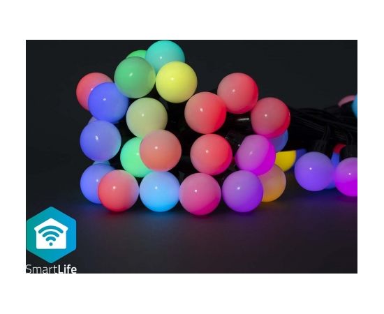 Nedis Smart LED lighting string, 230Vac, 10,8m, 48 x Ø30mm LED, RGB+, Wi-Fi, SmartLife