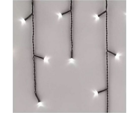 Светодиодная гирлянда / занавес, 30Vdc, 2,5x0,9м, 100 x LED, подключаемая, холодный белый цвет, без блока питания, EMOS