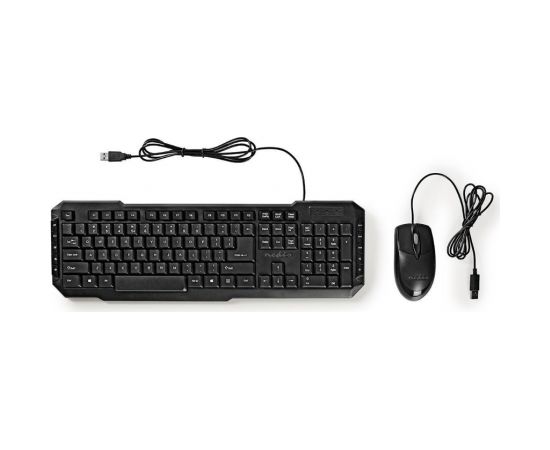 Nedis Комплект проводной клавиатуры и мыши USB 2.0 (международная раскладка для США)