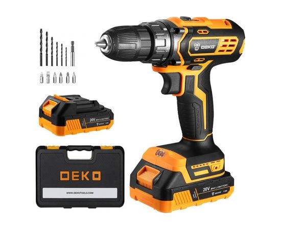 Deko Tools Cordless Drill DKCD20XL01-10S3 20V
