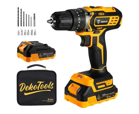 Deko Tools Cordless Impact Drill DKCD16ID01-B5S2 16V