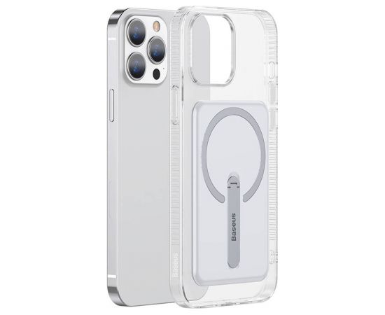 Baseus Crystal Magnetic Glass Case with a bracket for iPhone 13 Pro (transparent)