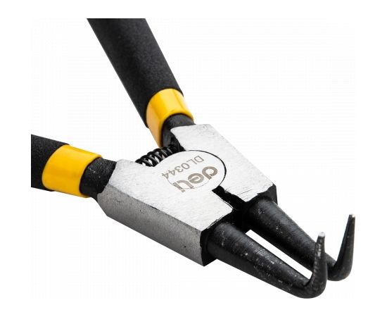 Bent Exterior Circlip Pliers 7" Deli Tools EDL0344 (black) Knaibles un stangas