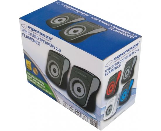 Esperanza EP140KE USB 2.0 Speakers. 6 W Black/Grey