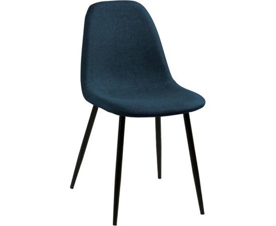 Krēsls WILMA 44.5x56xH84cm melns/t.zils