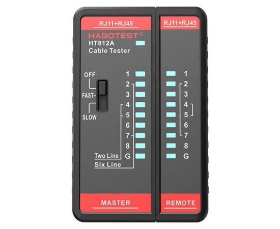 (Ir veikalā) Habotest HT812A Network cable tester RJ45/RJ14/RJ12/RJ9