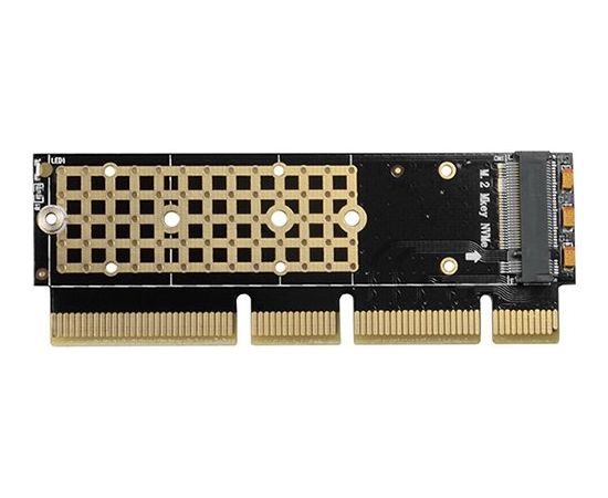 AXAGON PCEM2-1U PCI-E 3.0 16x - M.2 SSD NVMe, up to 80mm SSD, low profile 1U