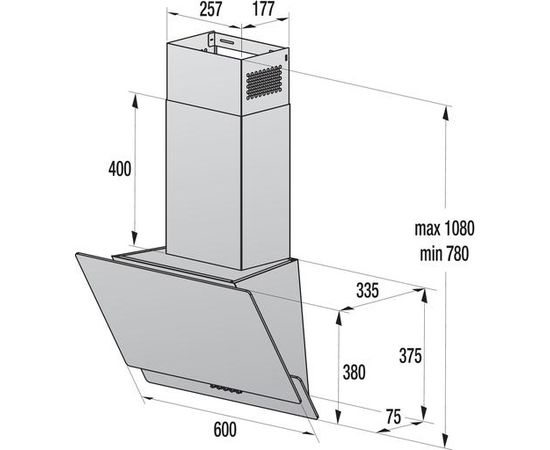 Gorenje WHI629EB Tvaika nosūcējs