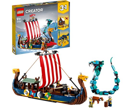 LEGO CREATOR Vikingu kuģis un Midgardas čūska 31132
