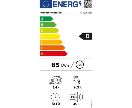 Built-in dishwasher Hotpoint-Ariston HI5030WEF