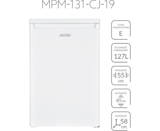 Free-standing refrigerator MPM-131-CJ-19 127 l, white