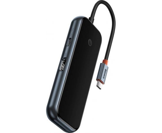 Hub 5in1 Baseus AcmeJoy series USB-C to 2xUSB 3.0 + USB 2.0 + USB-C PD + HDMI (dark grey)