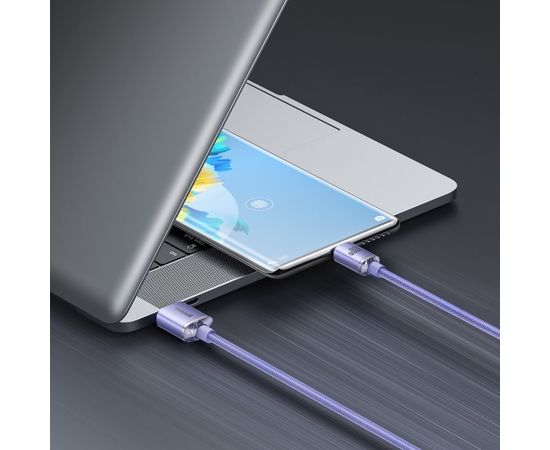 Baseus crystal shine series fast charging data cable USB Type A to USB Type C100W 1,2m purple (CAJY000405)