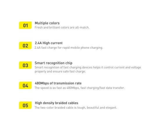 Baseus crystal shine series fast charging data cable USB Type A to USB Type C100W 1,2m purple (CAJY000405)