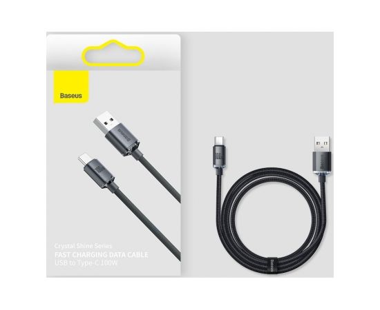 Baseus crystal shine series fast charging data cable USB Type A to USB Type C100W 1,2m purple (CAJY000405)