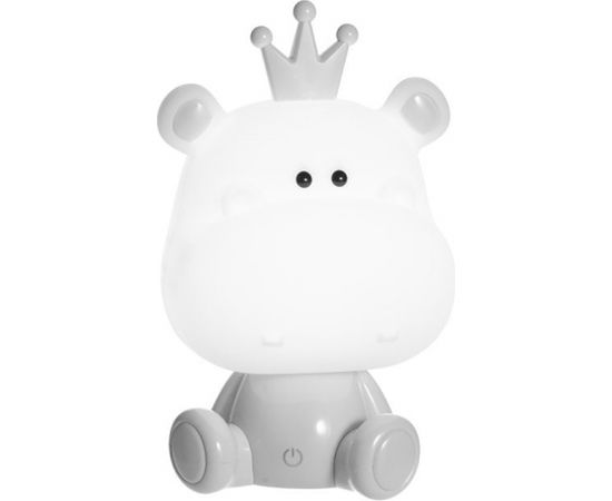 Galda lampa bērnu Hippo pelēks 3W 4.5-5V USB