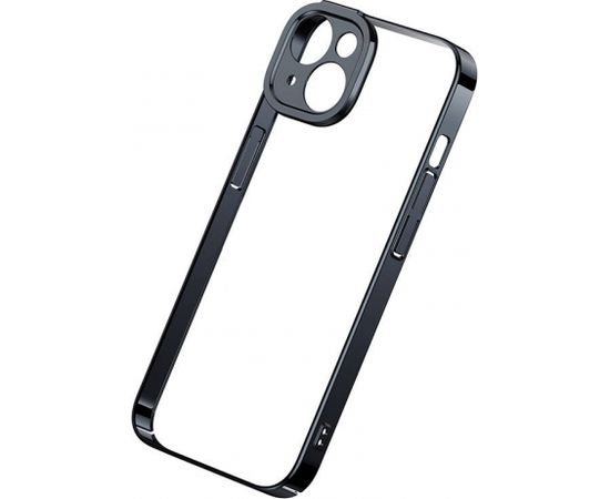 Baseus Glitter Transparent Case and Tempered Glass set for iPhone 14 Plus (black)